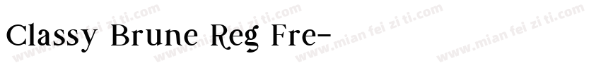Classy Brune Reg Fre字体转换